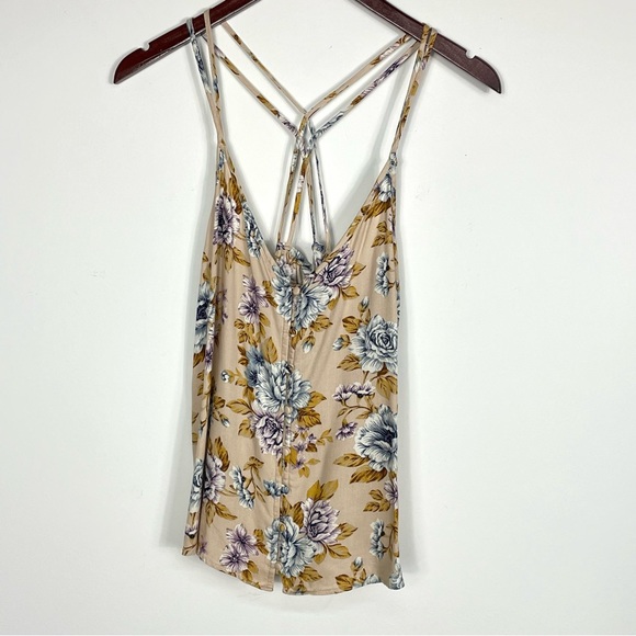 American Eagle Strappy Floral Tank w/ Button Front Size M - Picture 11 of 11